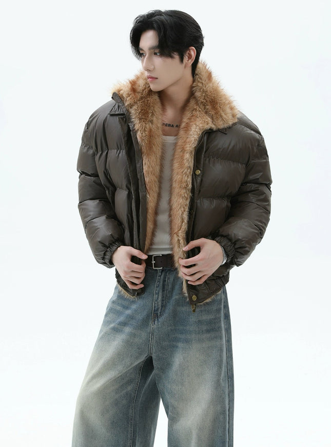 ブラックファーダウンジャケット