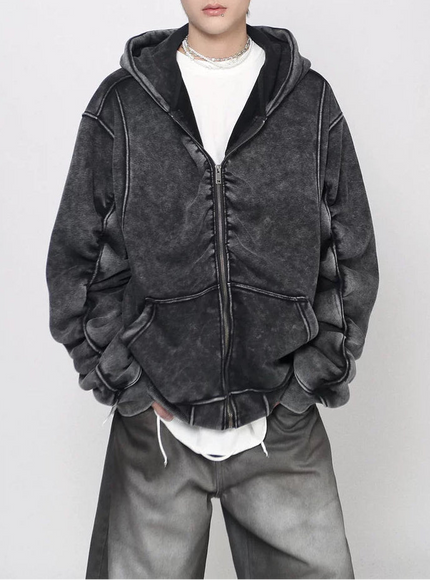 ウォッシュドショートパーカー