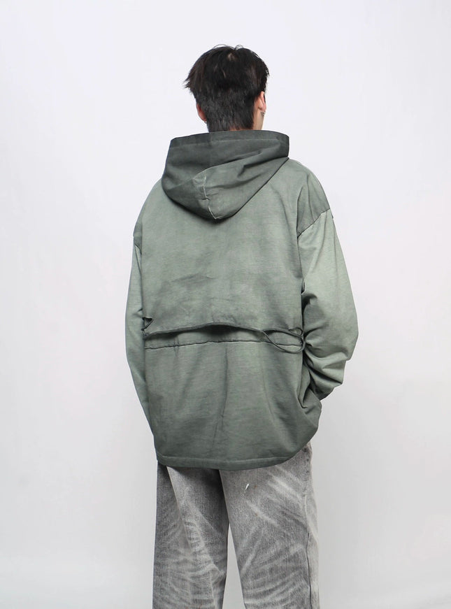 ダメージロゴプリントパーカー