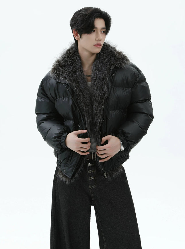 ブラックファーダウンジャケット