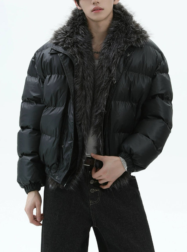 ブラックファーダウンジャケット