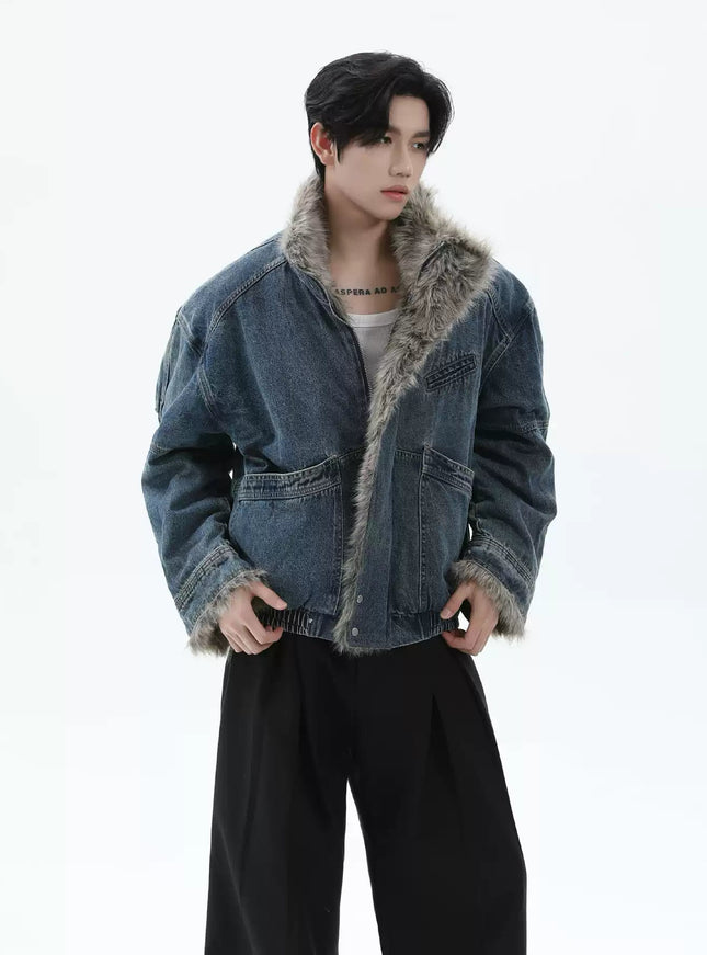 ファーデニムジャケット