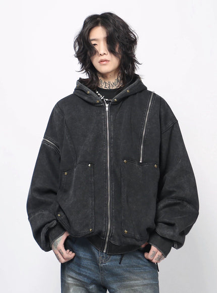 フェードウォッシュジップフーディ