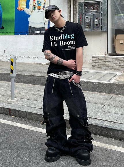 コリアンストリートラウンドネックTシャツ
