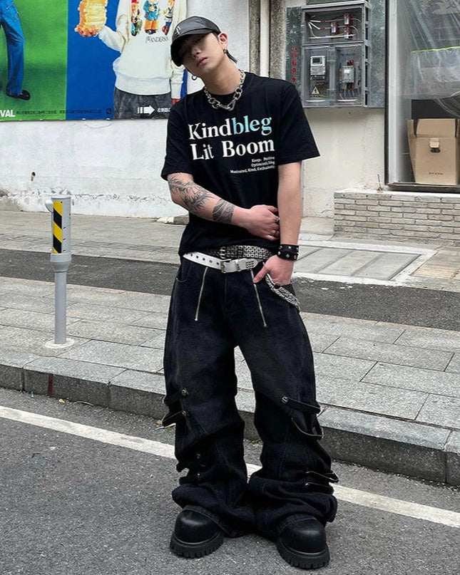 コリアンストリートラウンドネックTシャツ