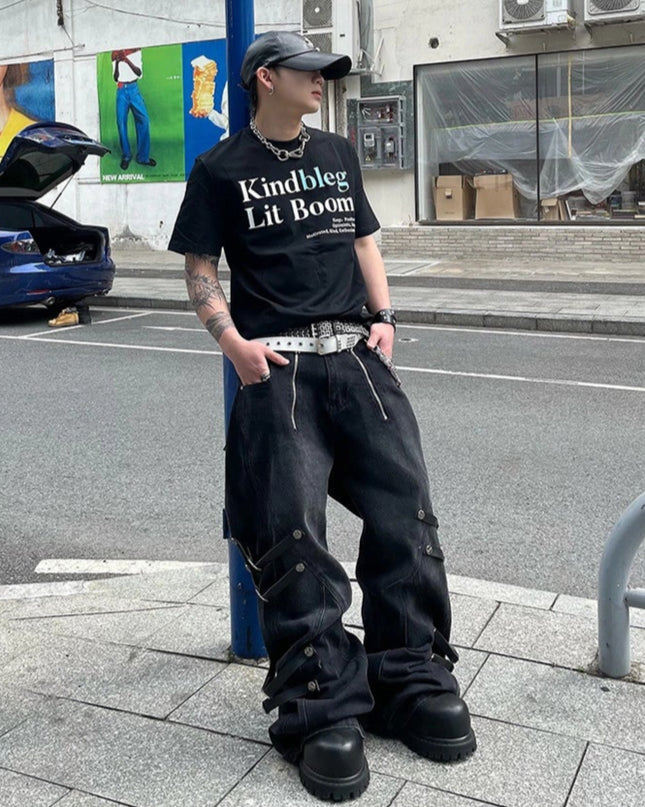 コリアンストリートラウンドネックTシャツ