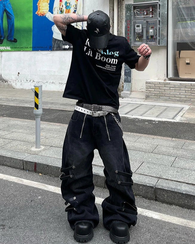 コリアンストリートラウンドネックTシャツ