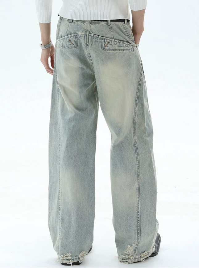 ダメージヘムウォッシュデニム