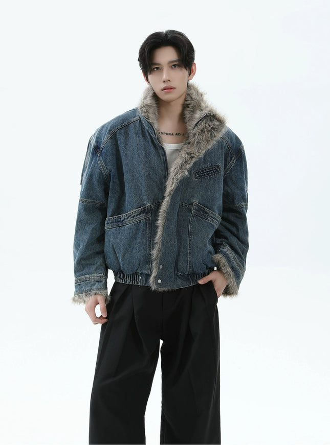 ファーデニムジャケット