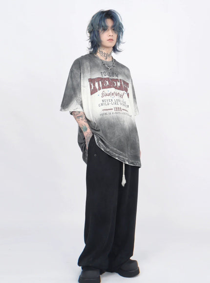 レタープリントTシャツ
