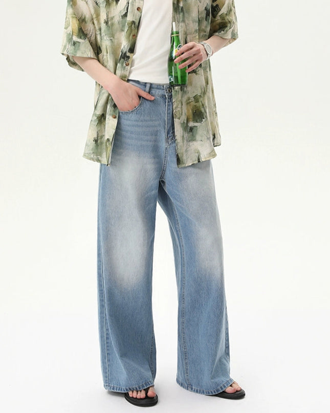 セミフレアウォッシュデニム