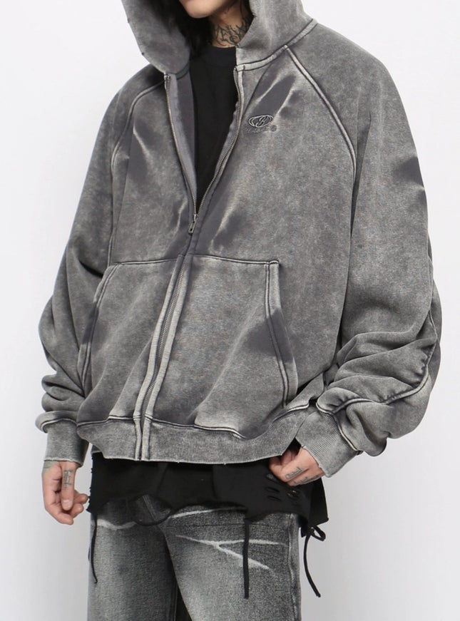 ウォッシュドヴィンテージジップフーディ