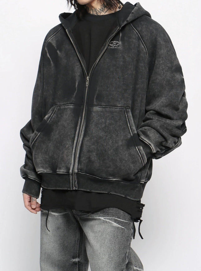 ウォッシュドヴィンテージジップフーディ