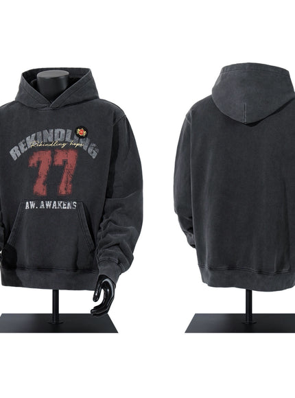 アシッドウォッシュ77フーディー