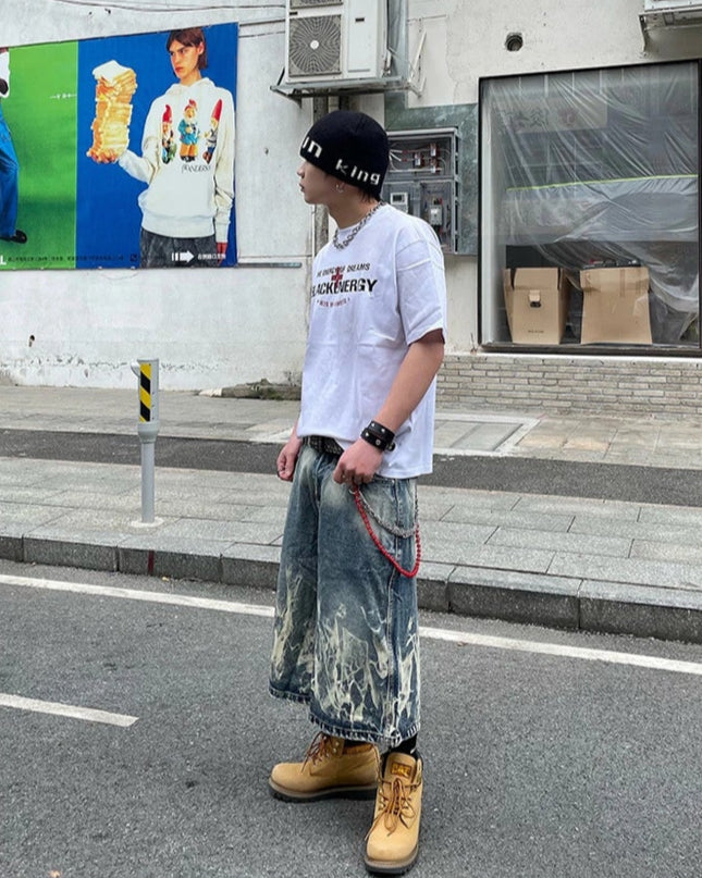 コリアンストリートウォッシュTシャツ