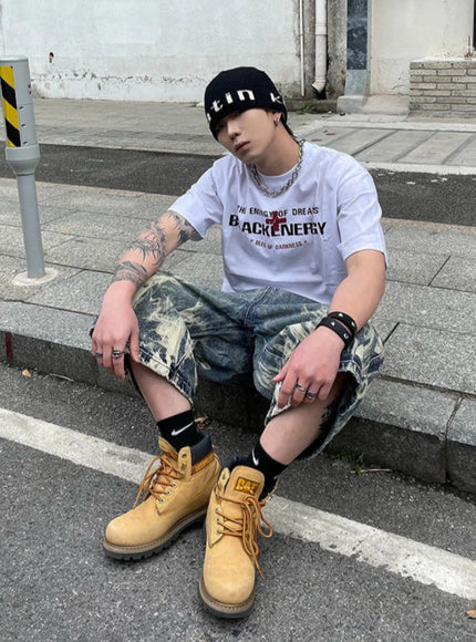 コリアンストリートウォッシュTシャツ