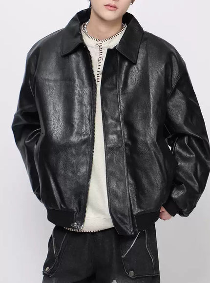 スムーステクスチャーレザージャケット