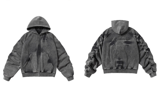 ウォッシュドヴィンテージジップフーディ