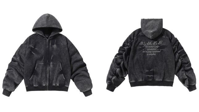 ウォッシュドヴィンテージジップフーディ