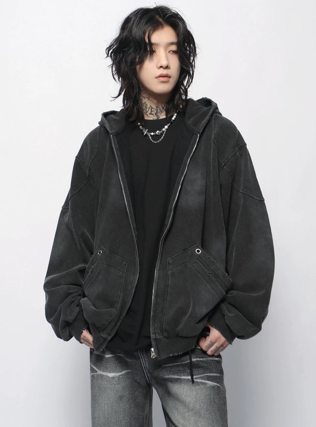 フェードグレーアーバンジップパーカー