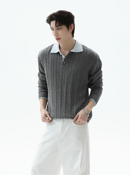 カジュアルニットシャツ