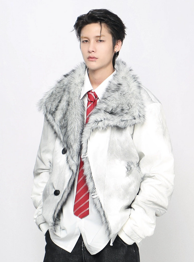 ファーコントラストジャケット