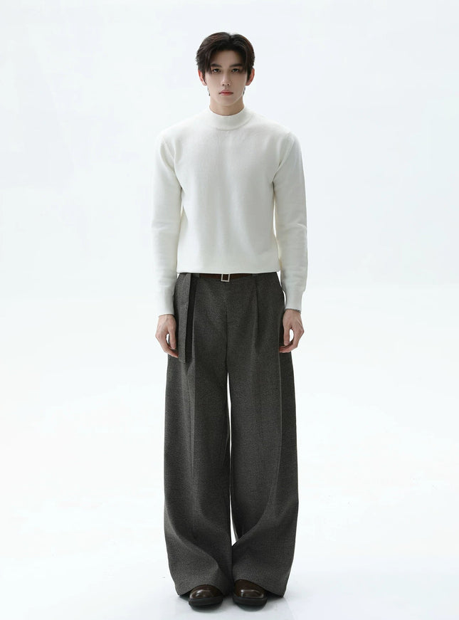 スリムタートルネックニット