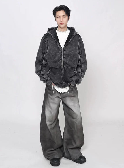 ウォッシュドショートパーカー