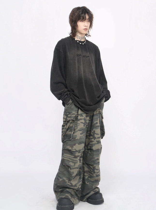 オールドウォッシュロングTシャツ