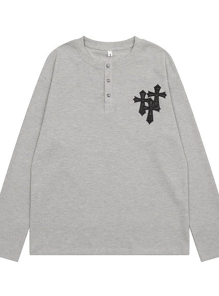 ヘンリークロスロングスリーブTシャツ