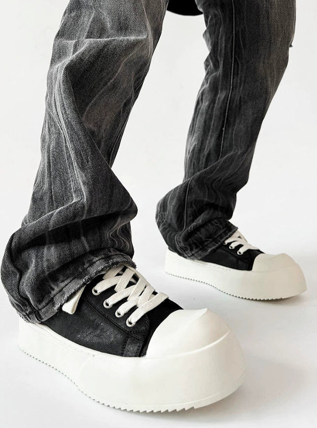 ラウンドトゥボリュームソールスニーカー