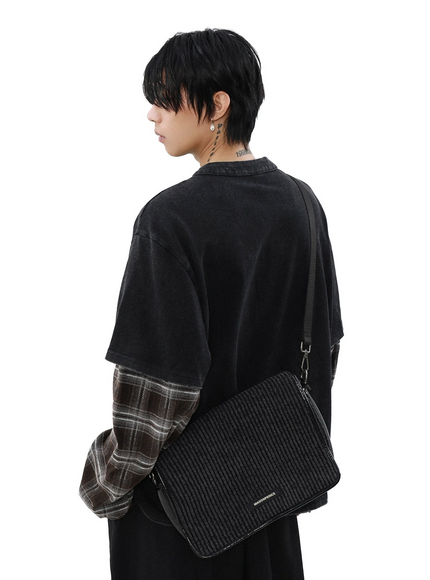 チェックレイヤードシャツ