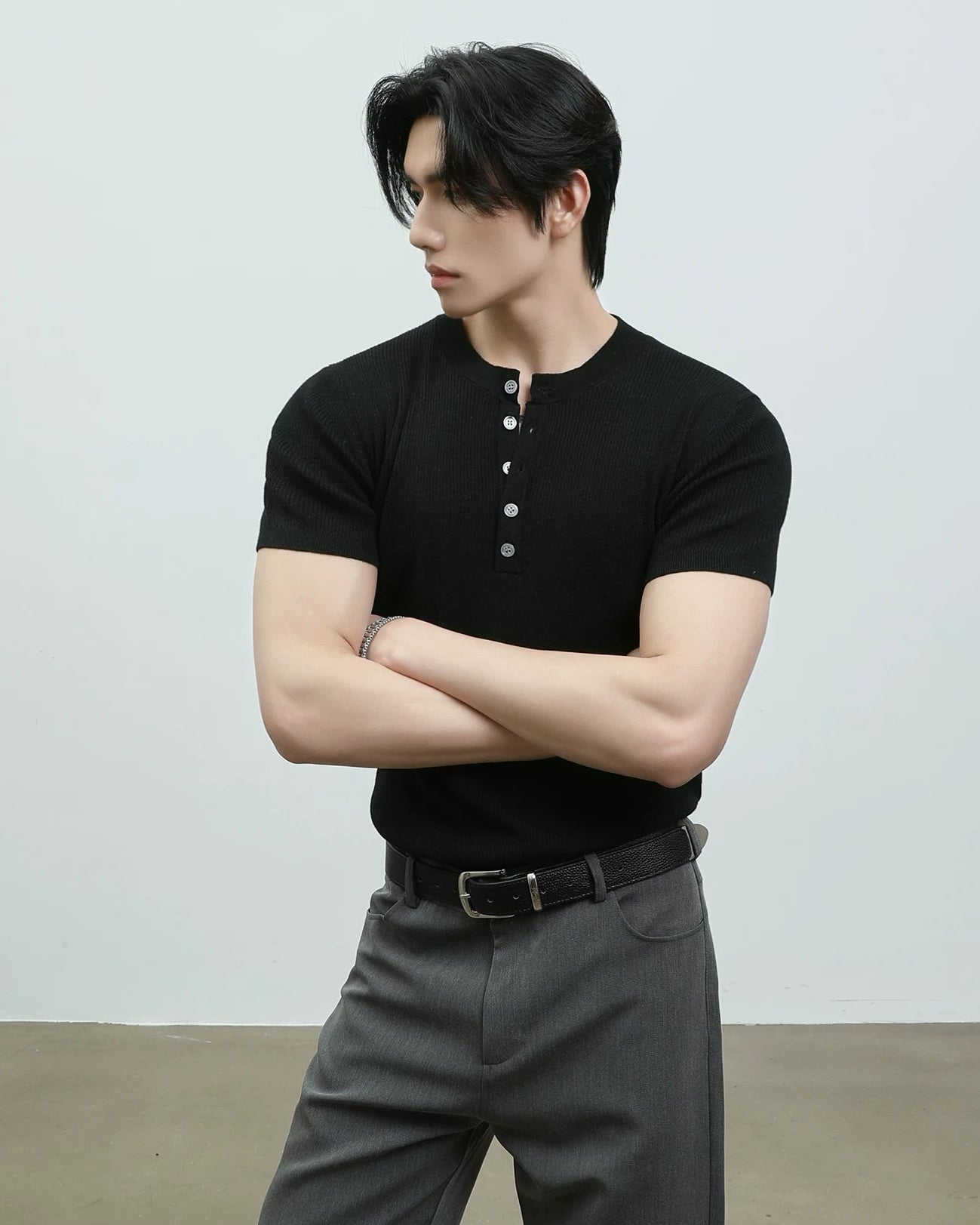 リブヘンリーネックTシャツ – SEON リブヘンリーネックTシャツ – SEON