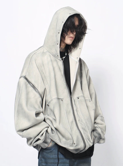 フェードウォッシュジップフーディ