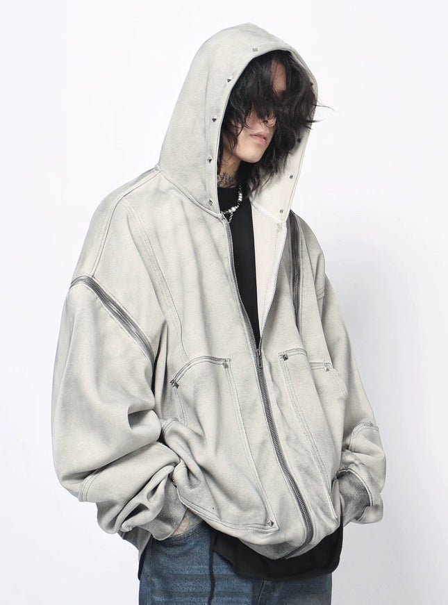 フェードウォッシュジップフーディ