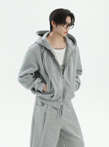 ルーズラインスウェットパーカー