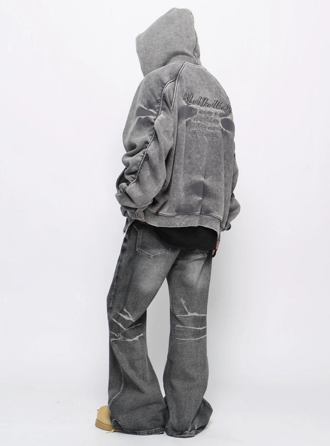 ウォッシュドヴィンテージジップフーディ