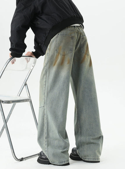 ヴィンテージウォッシュワイドデニム