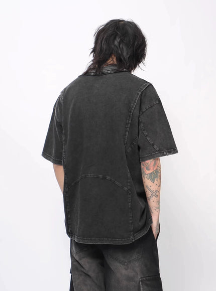 ラウンドネックウォッシュTシャツ