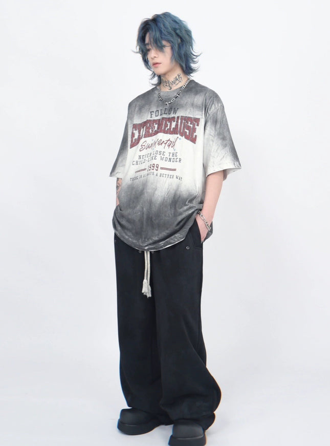 レタープリントTシャツ