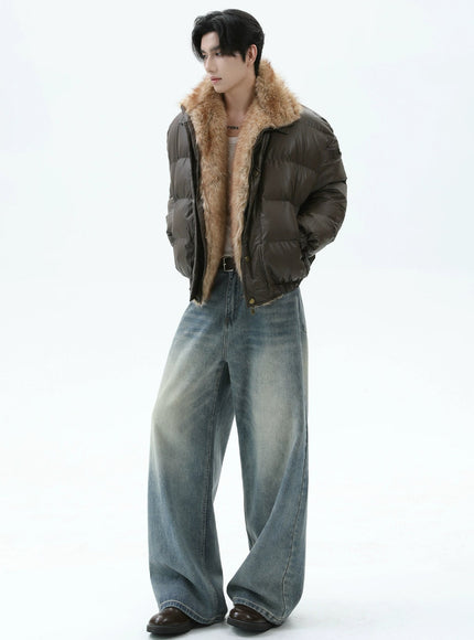 ブラックファーダウンジャケット