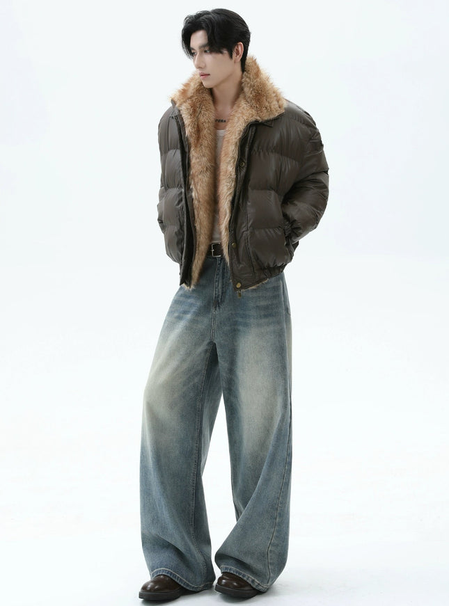 ブラックファーダウンジャケット