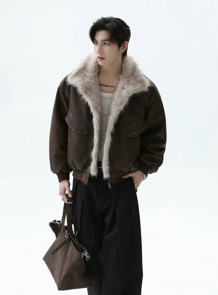 レザーファーカラージャケット