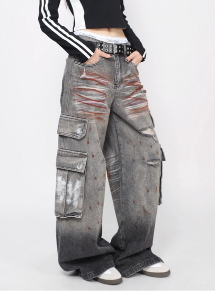 グランジワイドデニム