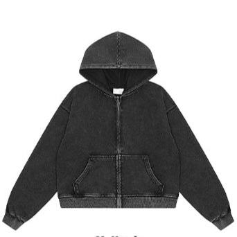 フェードブラックジップアップフーディー