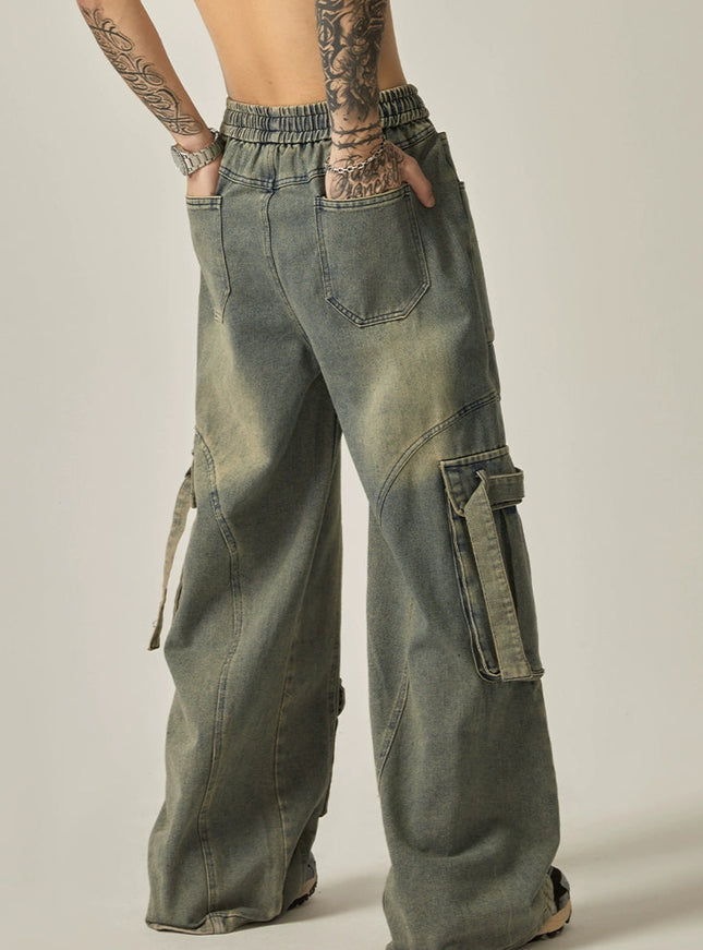 ストリングカーゴブルーデニム