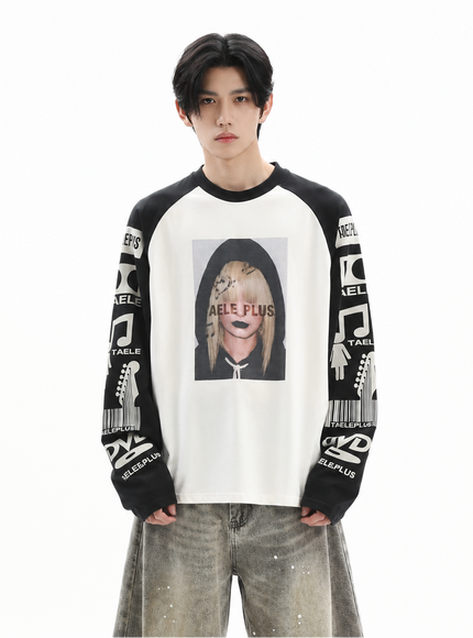 レトロストリートプリントTシャツ