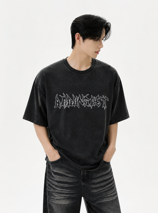 レタープリントTシャツ