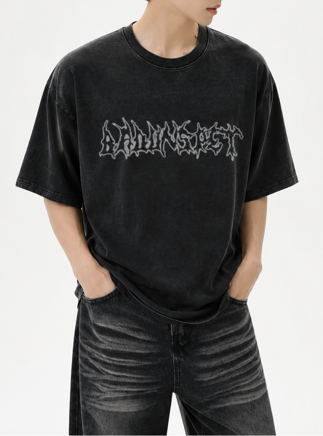 レタープリントTシャツ