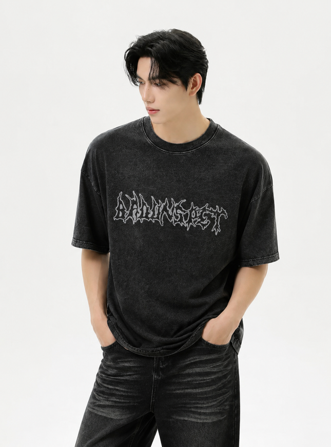 レタープリントTシャツ
